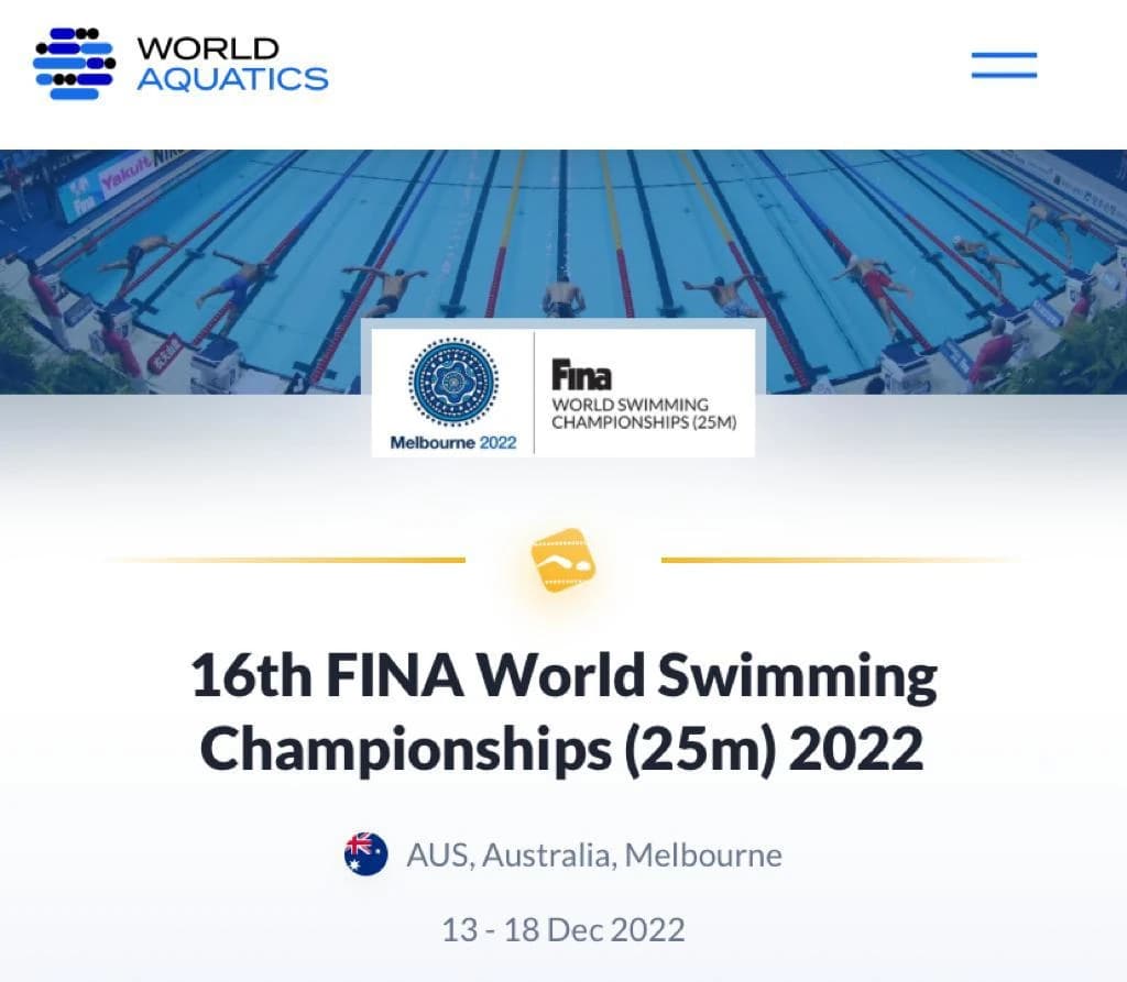Svjetsko prvenstvo u plivanju, Melbourne 2022.